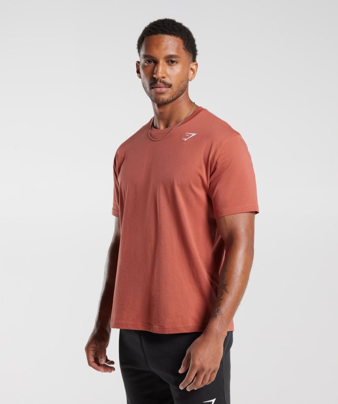 Gymshark Geo Seamless T-Shirt - Pepper Red/Salsa Red